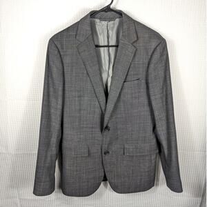 Bonobos 38R Slim Fit Gray Wool Stretch Blazer Men 2 Button Jacket Import Lycra